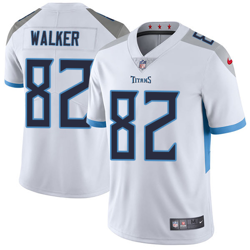 Nike Titans #82 Delanie Walker White Youth Stitched NFL Vapor Untouchable Limited Jersey - Click Image to Close